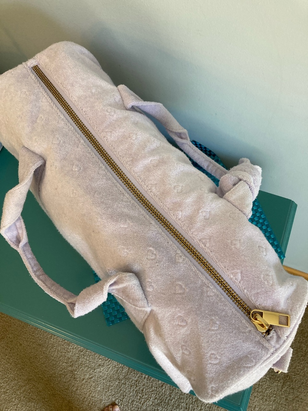 Stoney Clover Lane Lavender Heart-Embossed Travel Duffel - Picture 3 of 16